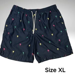 Men's Swim Shorts with Palm Tree Print Size XL
